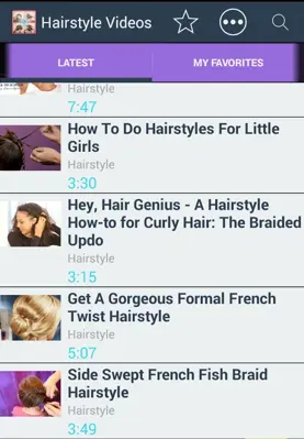 Hairstyle Videos android App screenshot 0